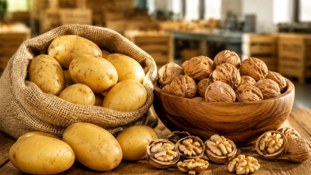 صادرات سیب‌زمینی و گردو با کیفیت جهانی